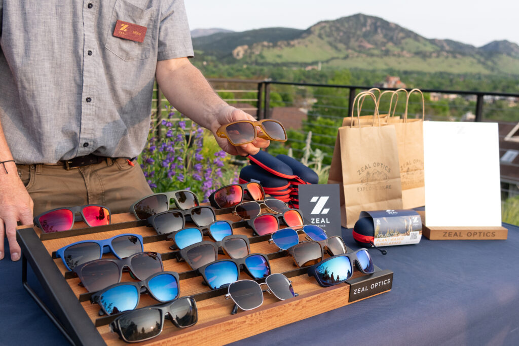 display of sunglasses on table